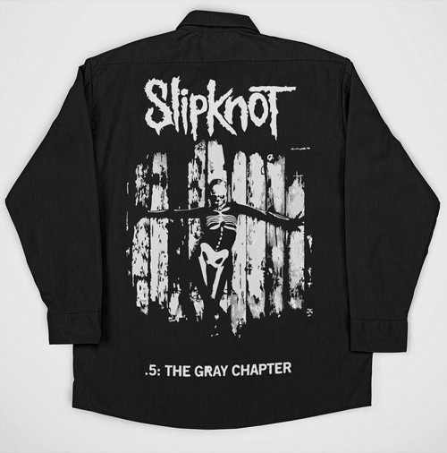 Tasarım Slipknot Müzik Grubu Baskılı Unisex Rock Metal Cepli Gömlek