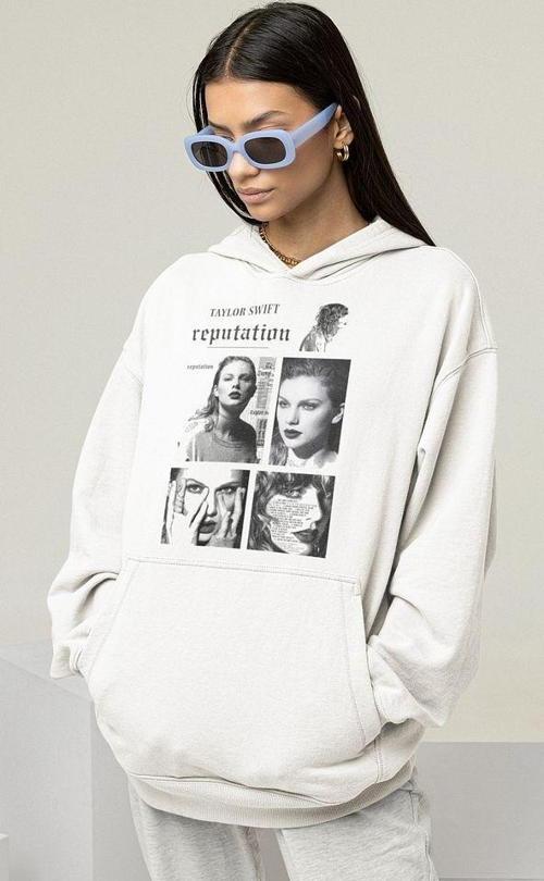 Taylor Swift Reputation Yazılı Unisex Oversize Şarkıcı Hoodie