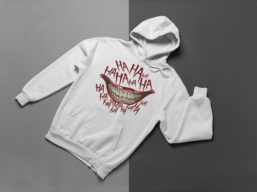 Joker Baskılı Unisex Oversize Tasarım Hoodie