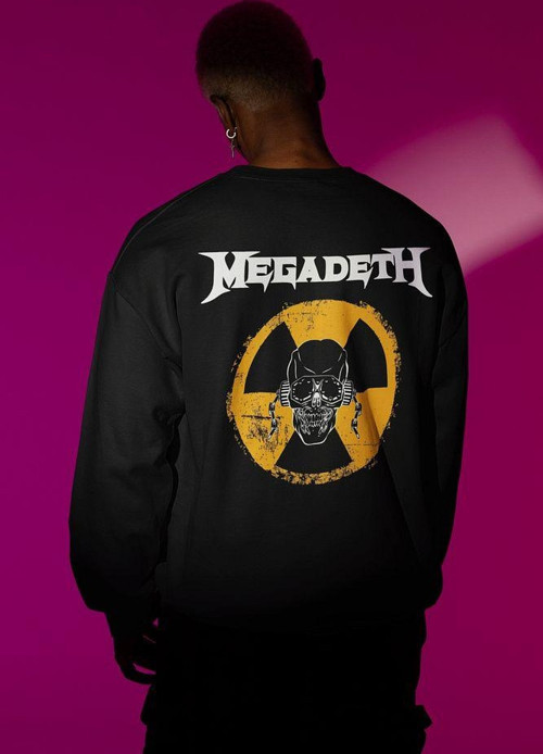 Megadeth Baskılı Unisex Oversize Anime Sweatshirt
