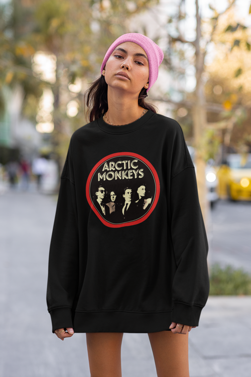 Arctic Monkeys Baskılı Unisex Sweatshirt, Oversize Müzik Grubu Sweatshirt