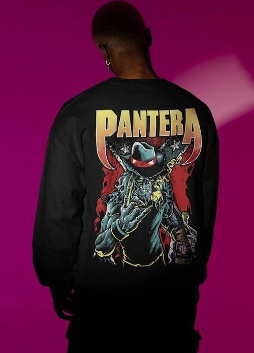 Pantera Müzik Grubu Baskılı Unisex Oversize Rock Metal Sweatshirt