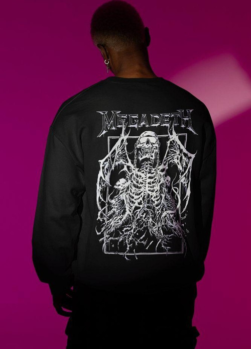 Megadeth Rock Metal Müzik Grubu Baskılı Unisex Oversize Sweatshirt
