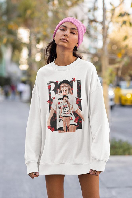 Taylor Swift Red Baskılı Unisex Oversize Şarkıcı Sweatshirt