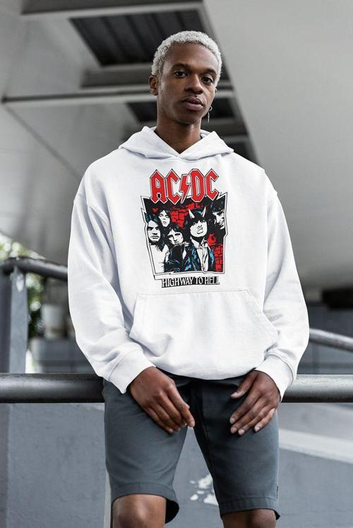 AC DC Highway To Hell Unisex Oversize Müzik Grubu Hoodie