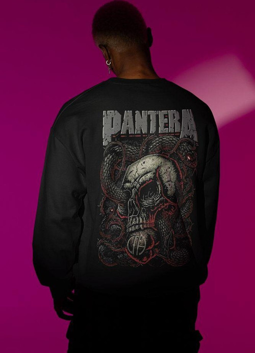 Pantera Baskılı Unisex Oversize Müzik Grubu Sweatshirt
