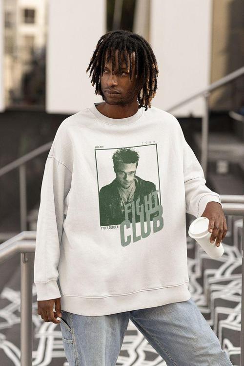 Fight Club Tyler Durden Baskılı Unisex Oversize Film Sweatshirt