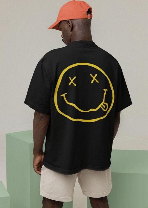 Nirvana Baskılı Unisex Oversize Müzik Grubu Tişört