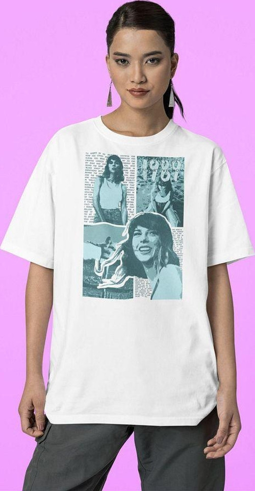 1989 Şarkıcı Taylor Swift Baskılı Oversize Tişört ,Unisex Tişört