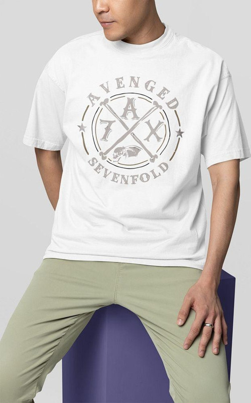 Rock Metal Avenged Sevenfold Müzik Grubu Baskılı Unisex Oversize Tişört