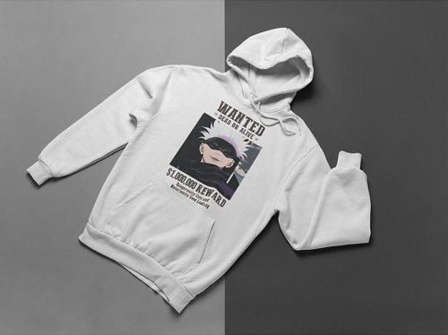 Dead Or Alive Wanted Baskılı Unisex Oversize Anime Hoodie