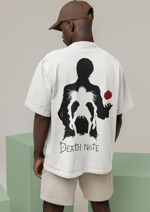 Anime Dizi Death Note Baskılı Unisex Oversize Tişört