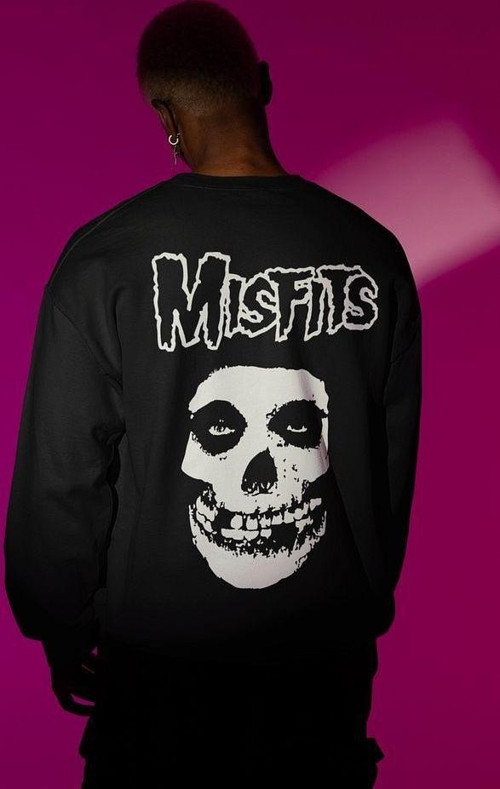 Misfits Müzik Grubu Baskılı Unisex Oversize Sweatshirt