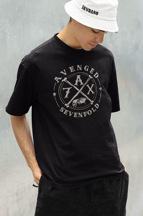 Rock Metal Avenged Sevenfold Müzik Grubu Baskılı Unisex Oversize Tişört