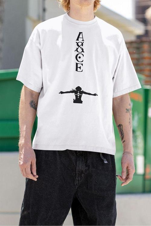 Asce Anime Baskılı Unisex Oversize Tişört