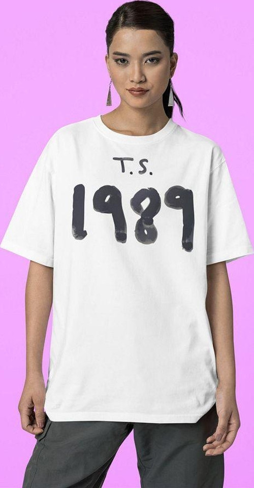 T. S. 1989 Baskılı Unisex Tişört, Oversize Şarkıcı Taylor Swift Tişört