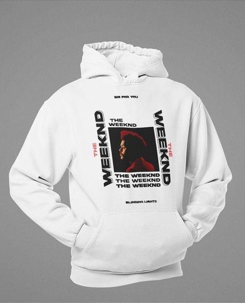 The Weeknd Die For You Baskılı Unisex Oversize Rapper Hoodie