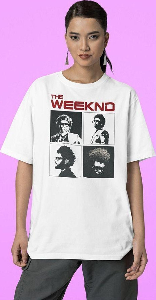 Rapper The Weekend Baskılı Unisex Tişört, Oversize Rap Tişört