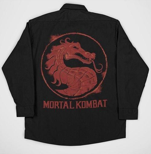 Mortal Kombat Baskılı Unisex Anime Film Cepli Gömlek