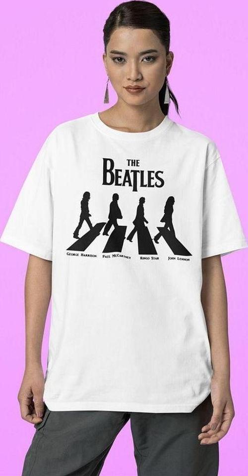 The Beatles Grubu GPRJ Baskılı Unisex Tişört, Oversize Müzik Tişört
