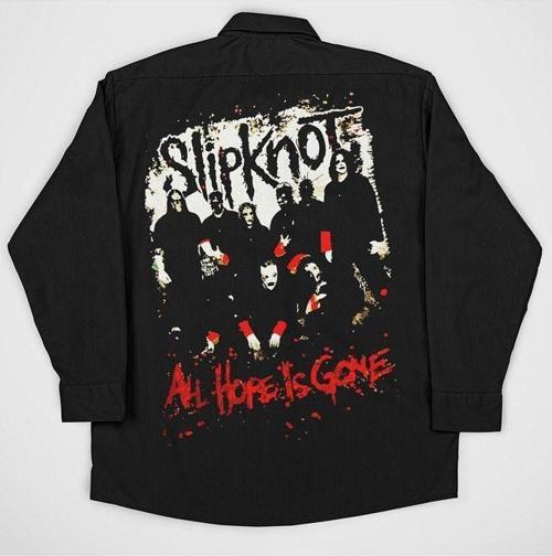 Slipknot Müzik Grubu Baskılı Unisex Rock Metal Cepli Gömlek