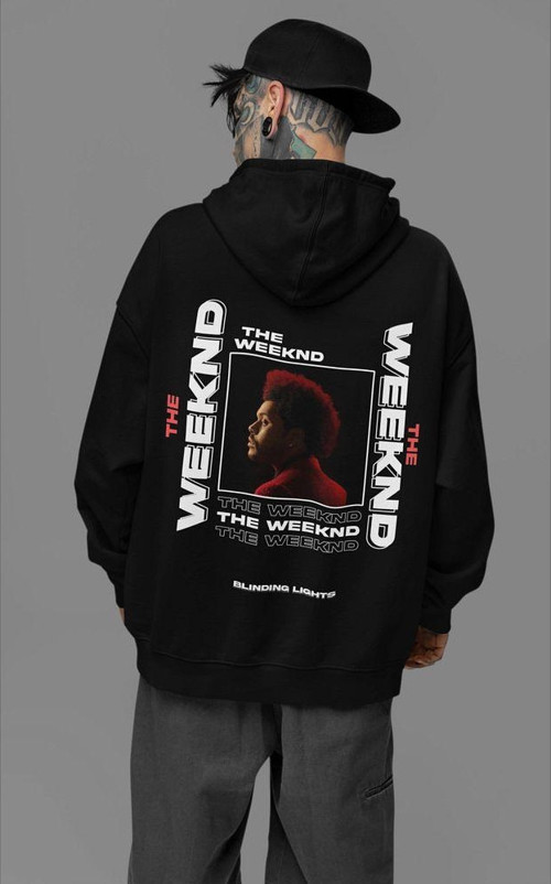 The Weeknd Rapper Baskılı Unisex Oversize Şarkıcı Hoodie