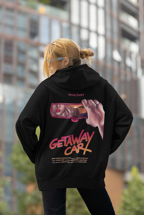 Taylor Swift Getaway Car Baskılı Unisex Oversize Şarkıcı Hoodie