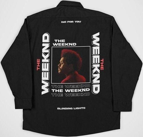 The Weeknd Die For You Baskılı Unisex Rapper Cepli Gömlek
