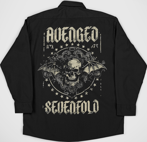 Avenged Sevenfold Müzik Grubu Baskılı Unisex Rock Metal Cepli Gömlek