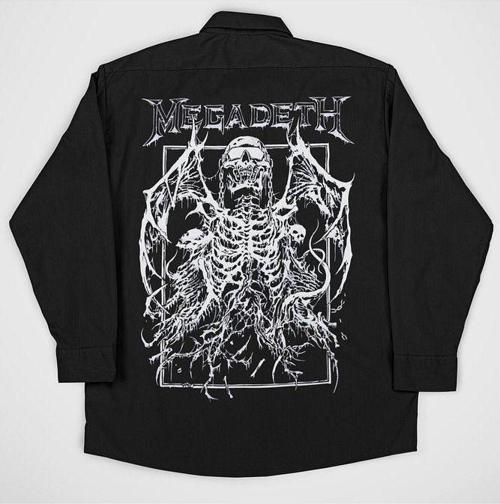 Megadeth Müzik Grubu Baskılı Unisex Rock Metal Cepli Gömlek
