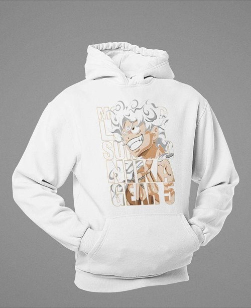 Monkey D. Luffy Nika Gear 5 Baskılı Unisex Oversize Anime Hoodie