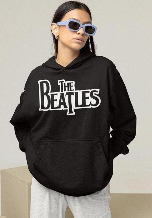 Müzik Grubu The Beatles Baskılı Unisex Oversize Hoodie