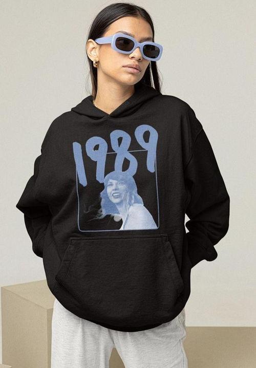 Tasarım 1989 Taylor Swift Baskılı Unisex Oversize Hoodie
