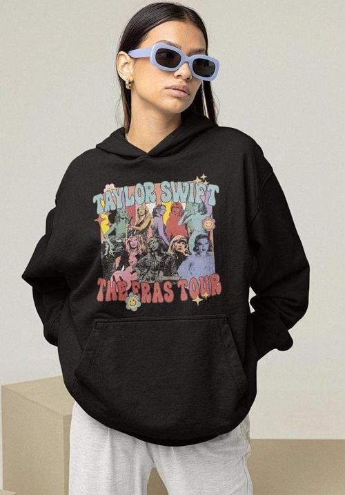 Şarkıcı Taylor Swift The Eras Tour Baskılı Unisex Oversize Hoodie