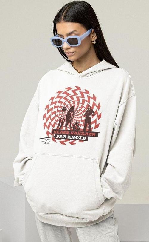 Black Sabbath Paranoid Baskılı Unisex Oversize Müzik Grubu Hoodie