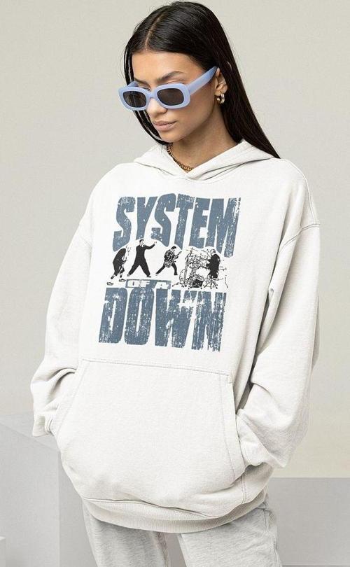 System Of A Down Baskılı Unisex Oversize Tasarım Hoodie