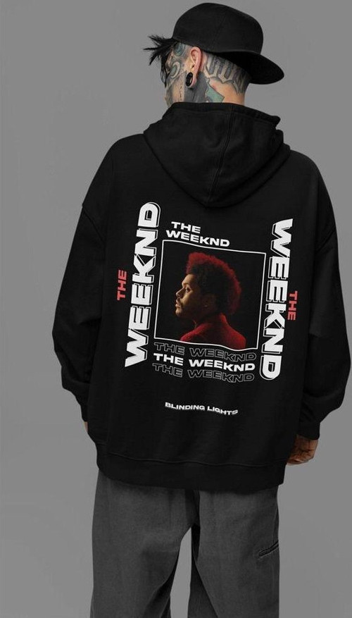The Weeknd Rapper Baskılı Unisex Oversize Şarkıcı Hoodie