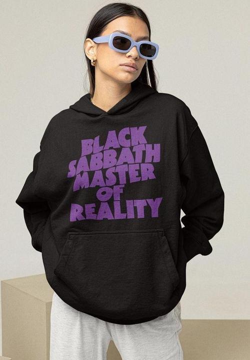 Anime Baskılı Unisex Oversize Black Sabbath Master Of Reality Hoodie