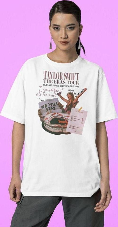 Taylor Swift The Eras Tour Baskılı Unisex Oversize Şarkıcı Tişört