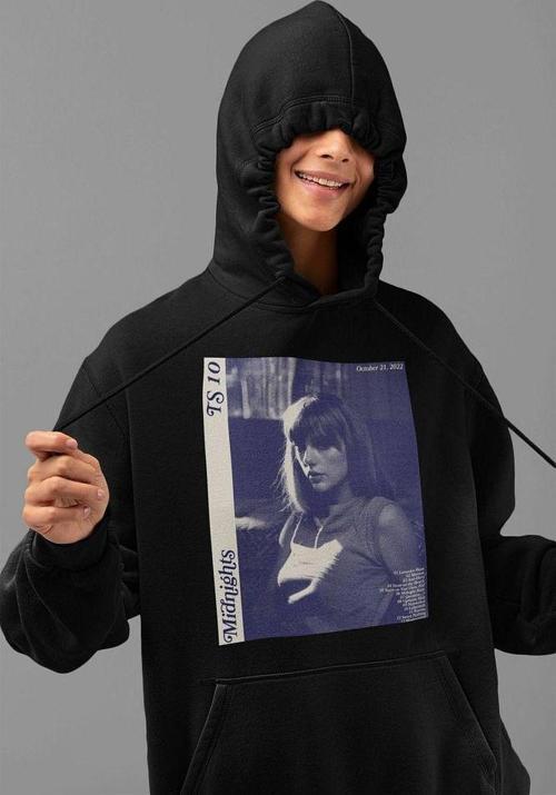 Midnights TS10 Baskılı Unisex Oversize Taylor Swift Hoodie
