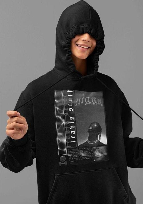 Nigga Travis Scott Baskılı Unisex Oversize Rapper Hoodie