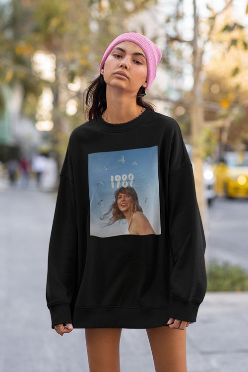 1989 Taylor Swift Baskılı Unisex Oversize Şarkıcı Sweatshirt