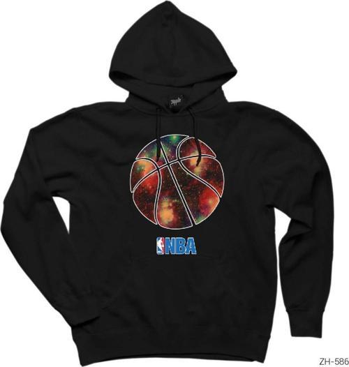 Nba Galaxy Siyah Kapşonlu Sweatshirt Hoodie