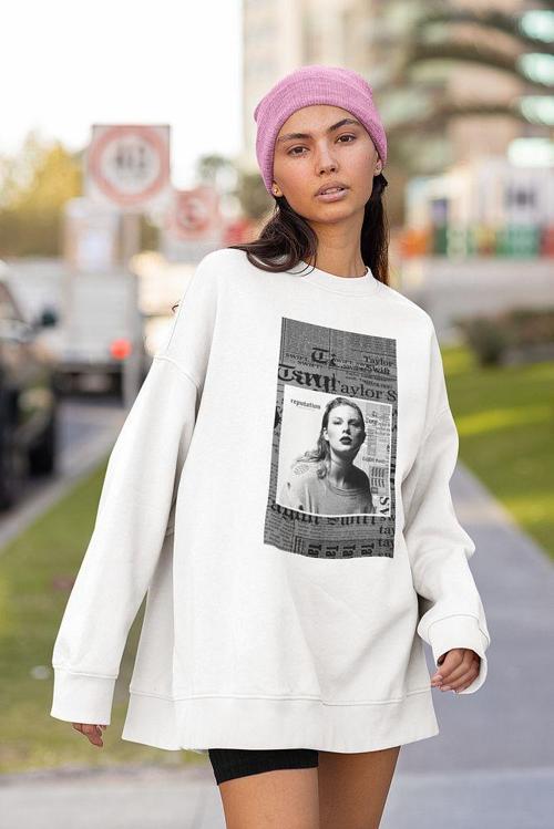 Taylor Swift Şarkıcı Baskılı Unisex Oversize Tasarım Sweatshirt