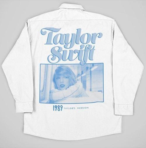 Taylor's Version 1989 Baskılı Unisex Taylor Swift Şarkıcı Cepli Gömlek
