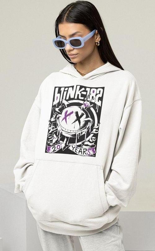 Blink-182 Baskılı Unisex Oversize Müzik Grubu Hoodie