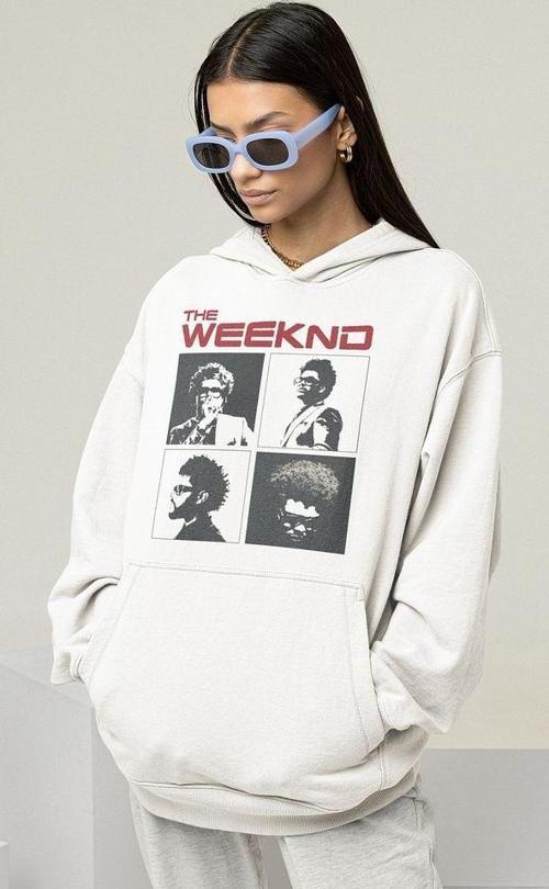 Tasarım The Weeknd Baskılı Unisex Oversize Rapper Hoodie