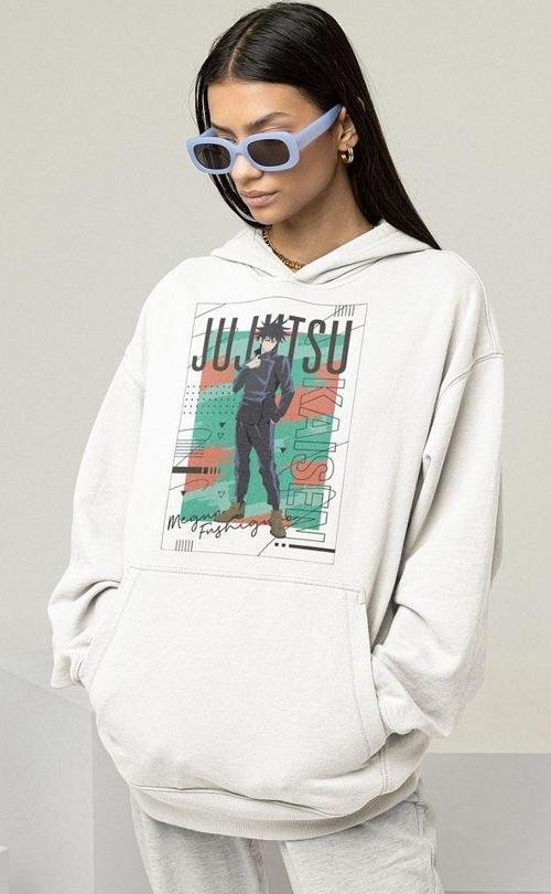 Jujutsu Kaisen Anime Karakter Baskılı Unisex Oversize Hoodie