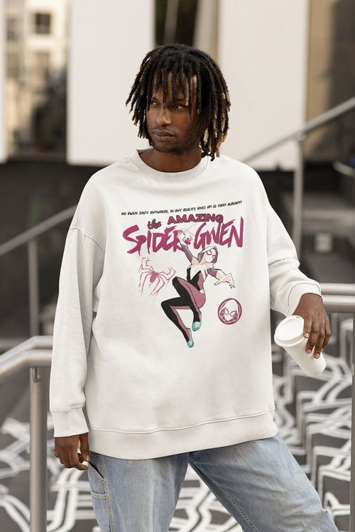 The Amazing Spider-Gwen Baskılı Unisex Oversize Sweatshirt