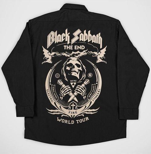 Black Sabbath World Tour Müzik Grubu Baskılı Unisex Rock Metal Cepli Gömlek
